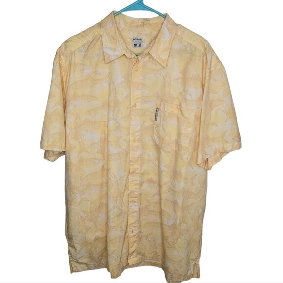 Columbia Men's PFG fish print button down shirt top size XL - Picture 1 of 7